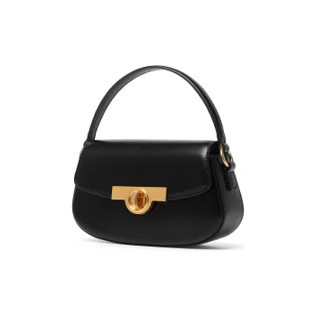 Miss Kung Cow Leather Chain Women's Bag Crossbody Bag Small Size Women's Black