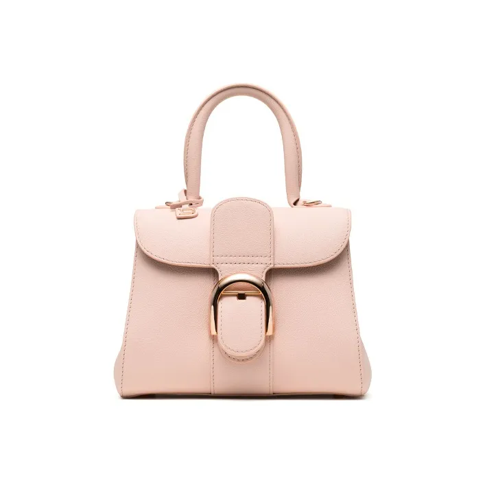 Delvau Brillant Grain Calfskin Handbag Mini Women's Nude Pink-0