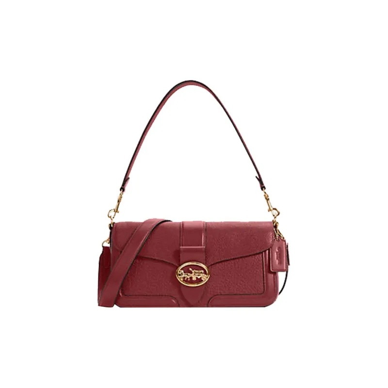 COACH Leather God Of Wine Bag, Shoulder Bag, Crossbody Bag Women's Cameo Brown-0