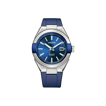 CITIZEN Mechanical Movement Resin Strap Watch Men's Watches Blue Dial