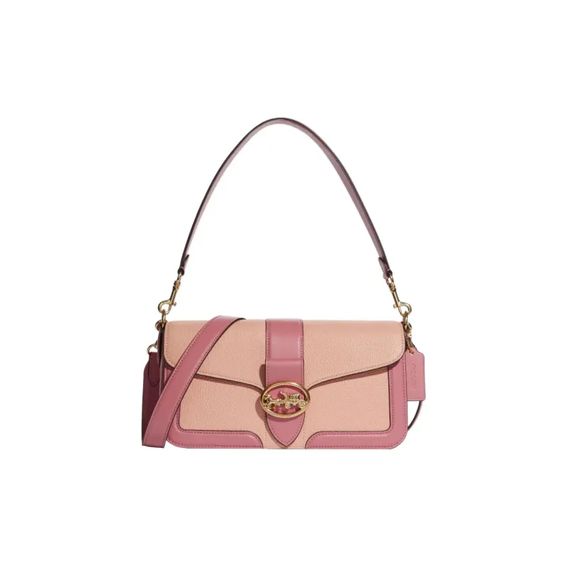 COACH Georgie Pebbled Leather With Smooth Leather God Of Wine Bag, Handbag, Crossbody Bag, Shoulder Bag Women's-0