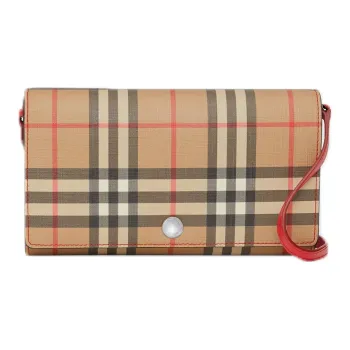 Burberry Vintage Canvas With Leather Wallet, Crossbody Bag, Shoulder Bag Women's