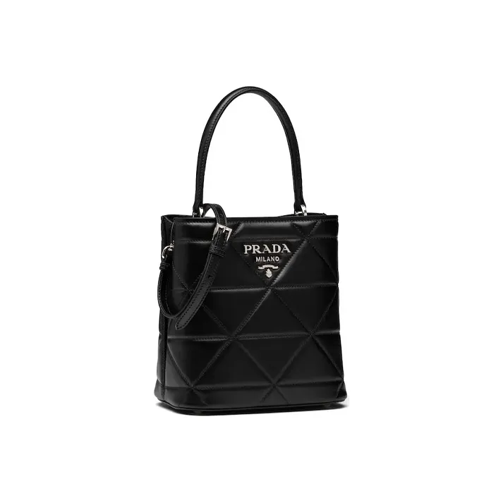 PRADA Leather Handbag Handbag Women's Black-1