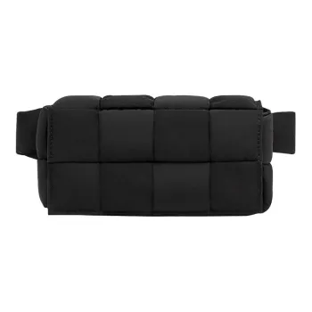 Bottega Veneta CASSETTE Fabric Square Bag, One Shoulder Crossbody Fanny Pack Mini Men's Black