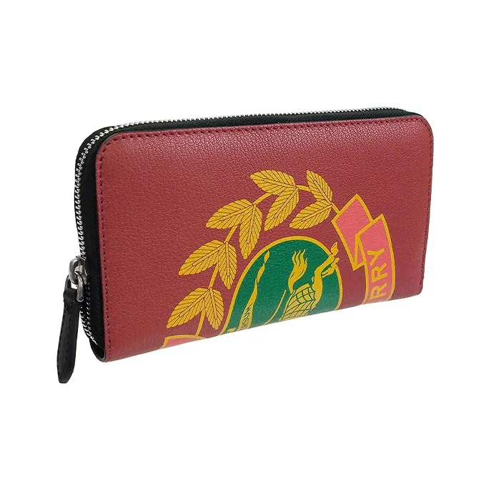Burberry Sheepskin Wallet Unisex Red-3
