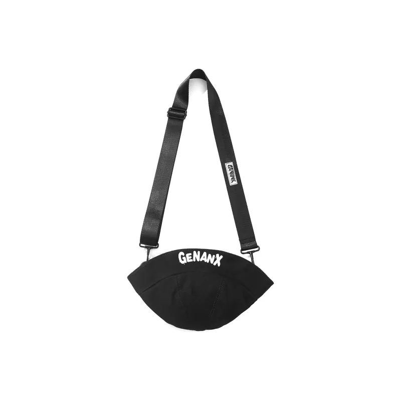GENANX Cotton Dumpling Bag, Shoulder Bag, Crossbody Bag Regular Unisex Black/Yellow/Blue-0