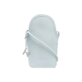 KENZO Letter Logo Leather Cell Phone Pouch, Crossbody Bag, Shoulder Bag Women's Light Blue