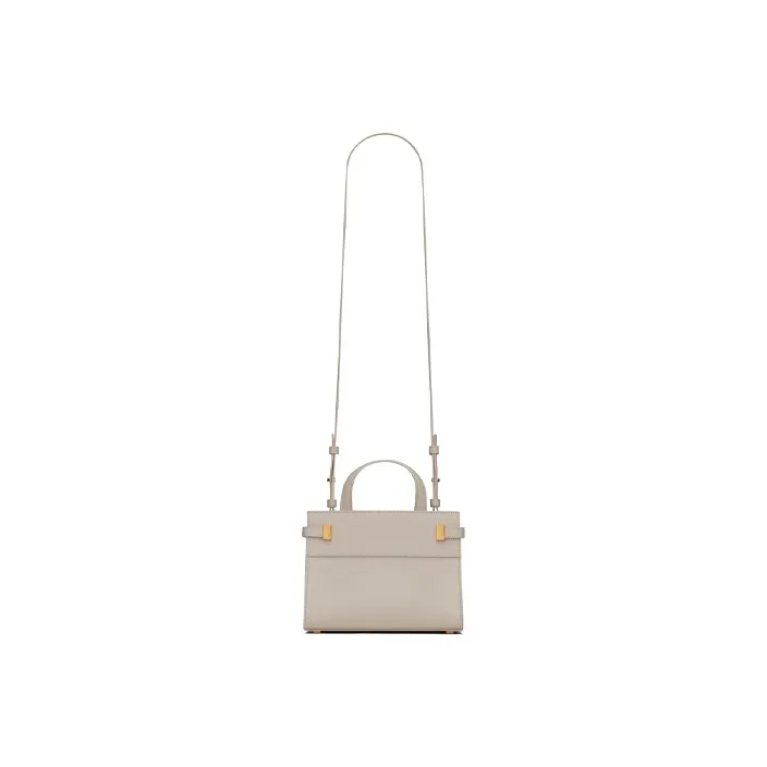 SAINT LAURENT Box Leather Shoulder Bag, Crossbody Bag, Handbag Regular Women's White-1