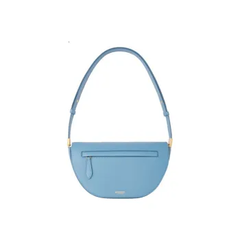 Burberry Olympia Leather Ellenpya Bag, Crescent Bag, Portable Crossbody Bag, Shoulder Bag Women's Blue