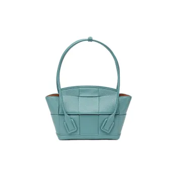 Bottega Veneta ARCO Sheepskin Handbag Trumpets Women's Storm Blue
