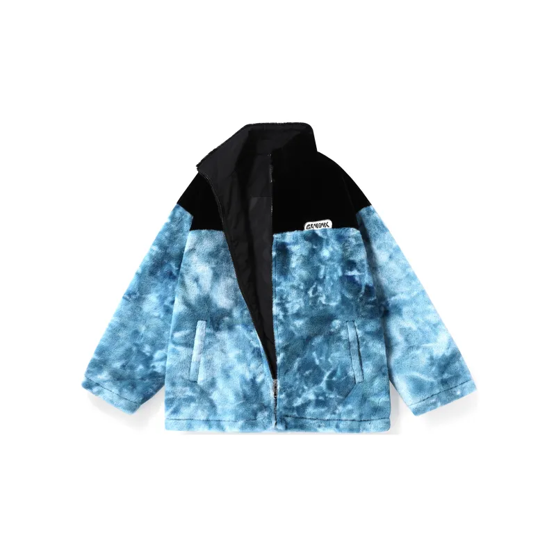 GENANX Jacket Unisex Black Blue-1