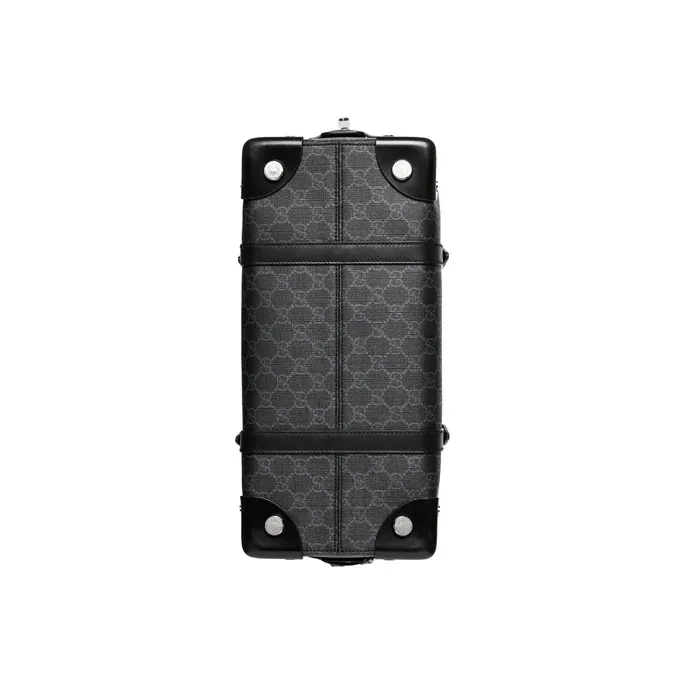 GUCCI GG Canvas With Leather Corner Covered Tactical Tote Bag Crossbody Bag, Handbag Medium Size Men's Black-6