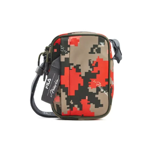 FILA Unisex  Messenger bag Camouflage Color/Red/Green