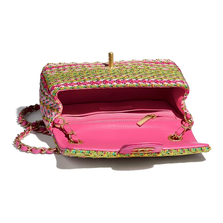 CHANEL Logo Shoulder Bag Mini Women's Multicolor-3