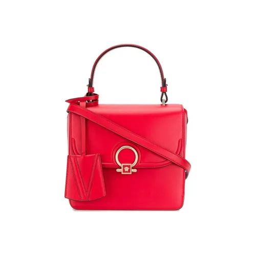 FANSIZHE VERSACE Cow Leather Shoulder Bag, Handbag Regular Women's Red
