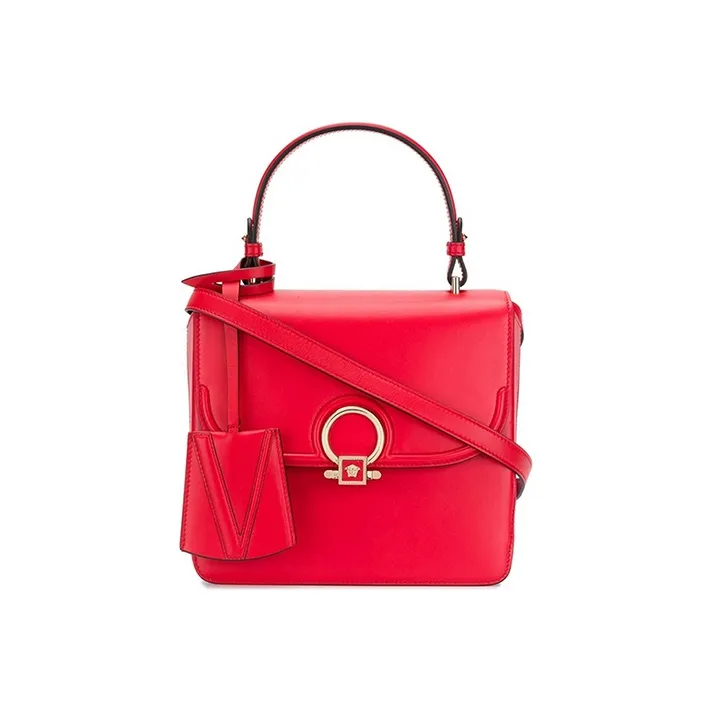 FANSIZHE VERSACE Cow Leather Shoulder Bag, Handbag Regular Women's Red-0