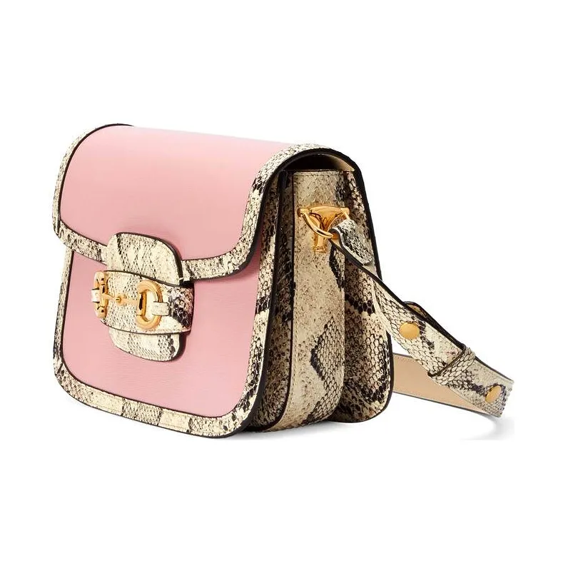 GUCCI Horsebit 1955 Leather Saddle Bag, Shoulder Bag, Crossbody Bag Trumpets Women's-1
