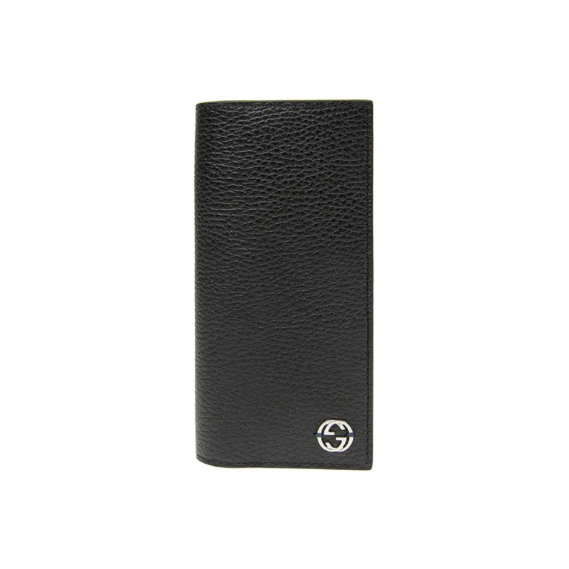 GUCCI Leather Card Holder, Wallet, Card Holder, Wallet Men's Black-0