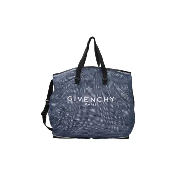 GIVENCHY Leather Textile Storage Travel Bag Regular Men's Blue Black