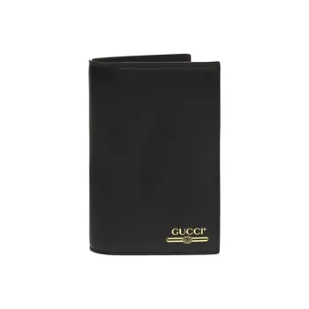 GUCCI Leather Wallet Men's Black