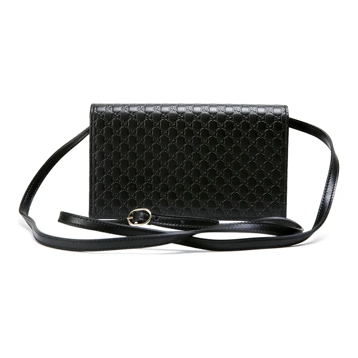 GUCCI Wallet Crossbody MircoGUCCIssima Black-2