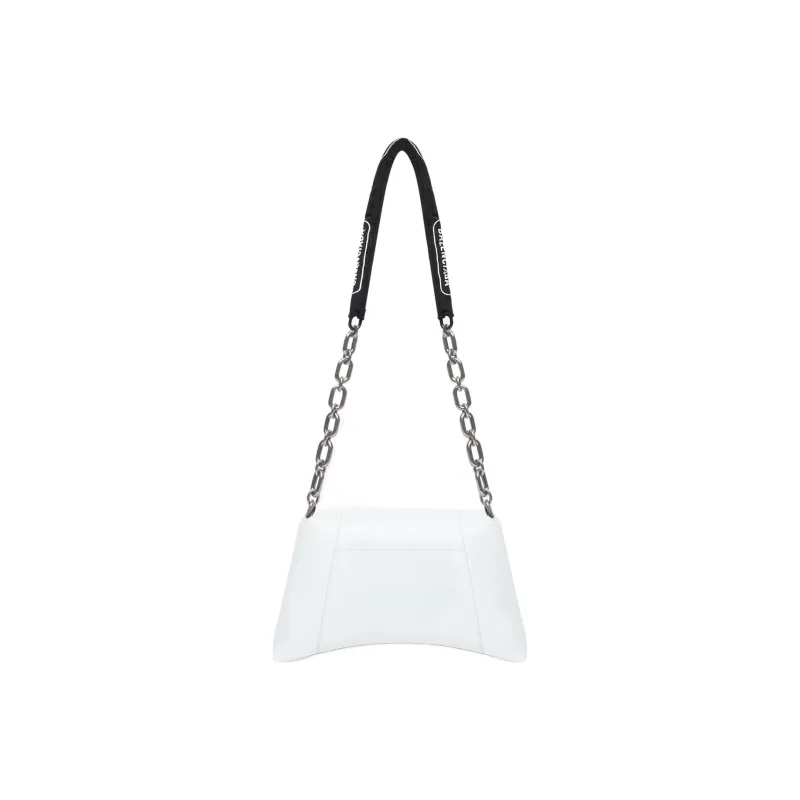 Balenciaga Downtown Cow Leather Shoulder Bag Women's White-3
