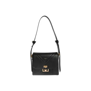 Givenchy Cow Leather Messenger Bag, Shoulder Bag Medium Size Women's Black