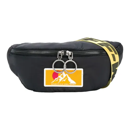 OFF WHITE Polyurethane Sling Bag Fanny Pack Regular Unisex Black