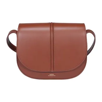 A.P.C Cow Leather One Shoulder Handbag, Crossbody Bag Women's Brown