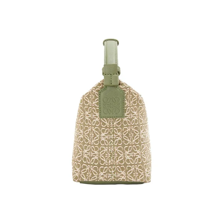 LOEWE Cubi Bag Small Anagram Jacquard Green/Avocado Green-3