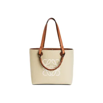 LOEWE Anagram Jacquard Canvas With Leather Canvas Bag, Tote Bag, Shopping Bag, Handbag, Shoulder Bag Women's