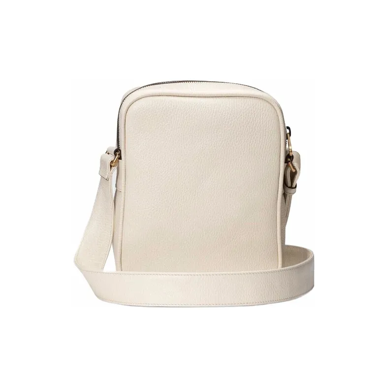 GUCCI Leather Camera Bags Crossbody Bag Shoulder Bag Unisex White-3