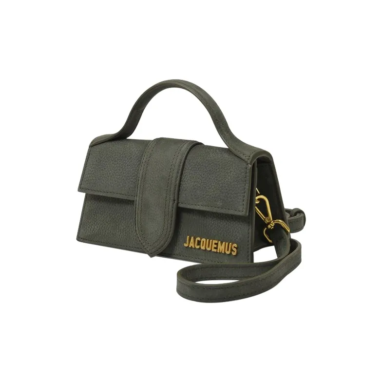 Jacquemus Leather Handbag, Shoulder Bag, Crossbody Bag Women's Dark Green-1
