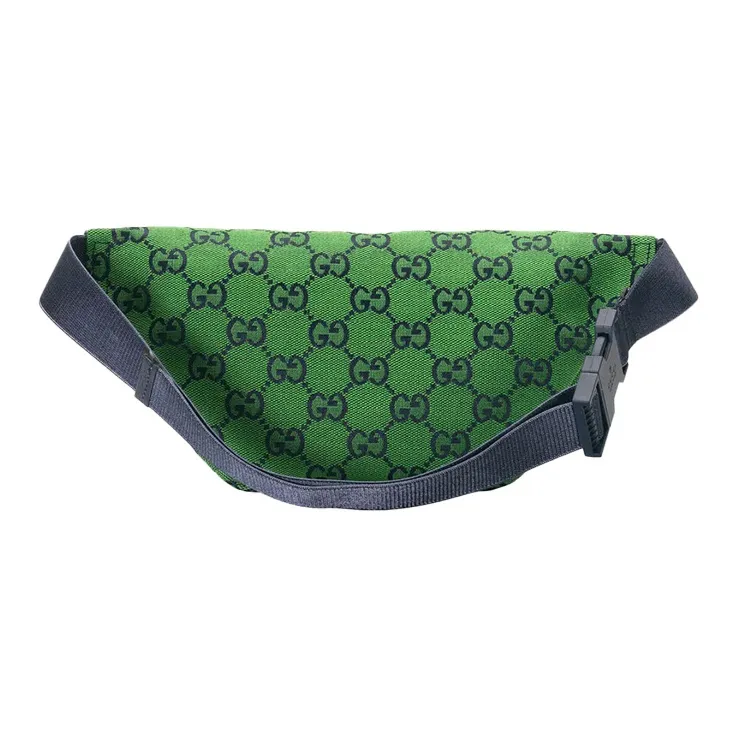 GUCCI Canvas Waist Bag Chest Bag Kids' Green/Dark Blue-3