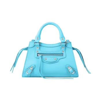 Balenciaga Neo Classic Cow Leather One Shoulder Handbags Mini Women's Blue