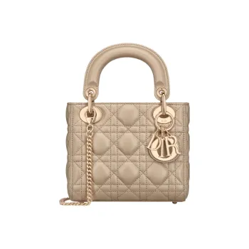 DIOR Lady Dior Sheepskin Dior Bag Shoulder Bag Crossbody Bag Handbag Mini Women's Milk Tea Beige