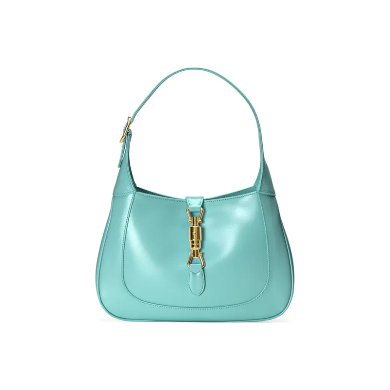 GUCCI Jackie 1961 Leather Crescent Shoulder Bag Shoulder Bag Women's Peacock Blue-1