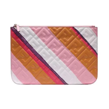 FENDI Nappa Leather Clutch Women's