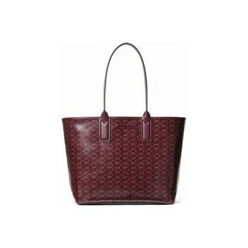 MICHAEL KORS Jodie Canvas Tote Bag Shopping Bag Handbag Shoulder Bag Women's Berry Red