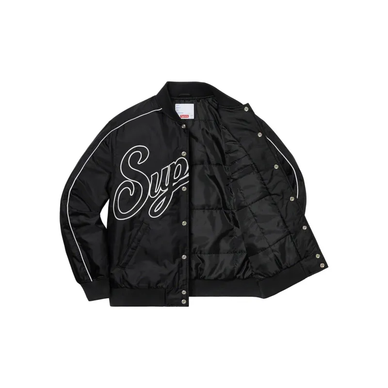 Supreme Contrast Script Varsity Jacket-2