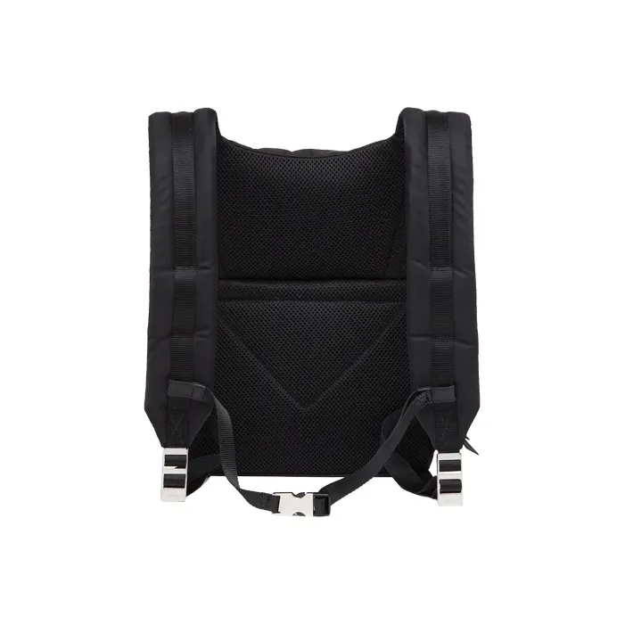 PRADA Leather With Nylon Backpack Men's Black-2