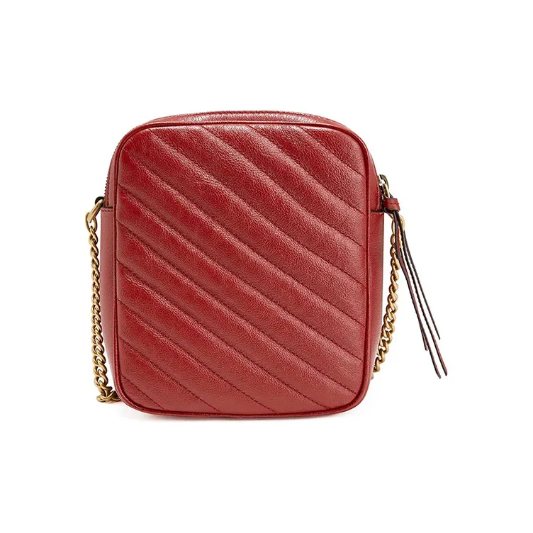 GUCCI Marmont Cow Leather Small Square Bag, Camera Bag, Shoulder Bag, Crossbody Bag Women's Red-1