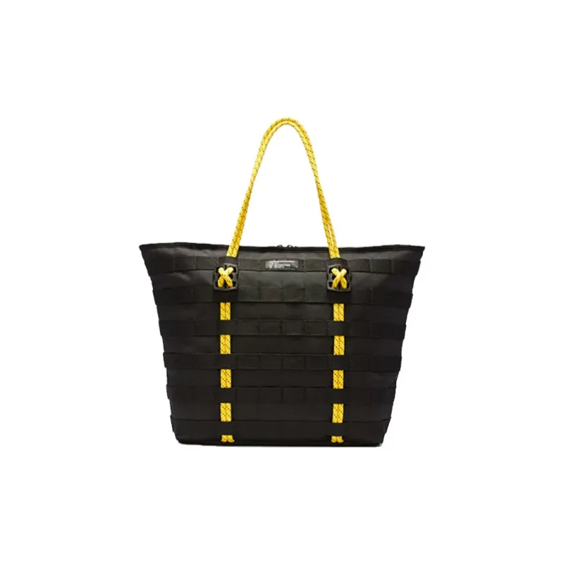 Nike Polyester Tote Bag Shopping Bag Gym Bag Large Size Unisex Black Yellow-1