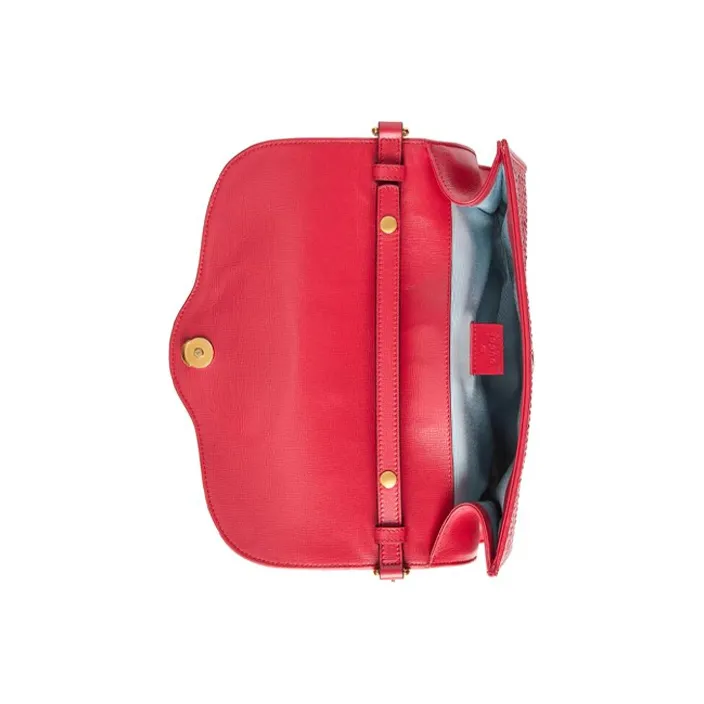 GUCCI Straw Woven With Leather Chain Bag, Shoulder Bag, Crossbody Bag Women's-5