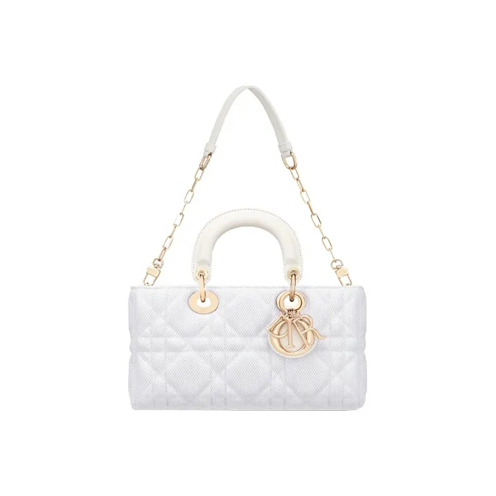DIOR Lady D-JOY Technical Fabric Handbags Shoulder Bag Crossbody Bag Women's White-1