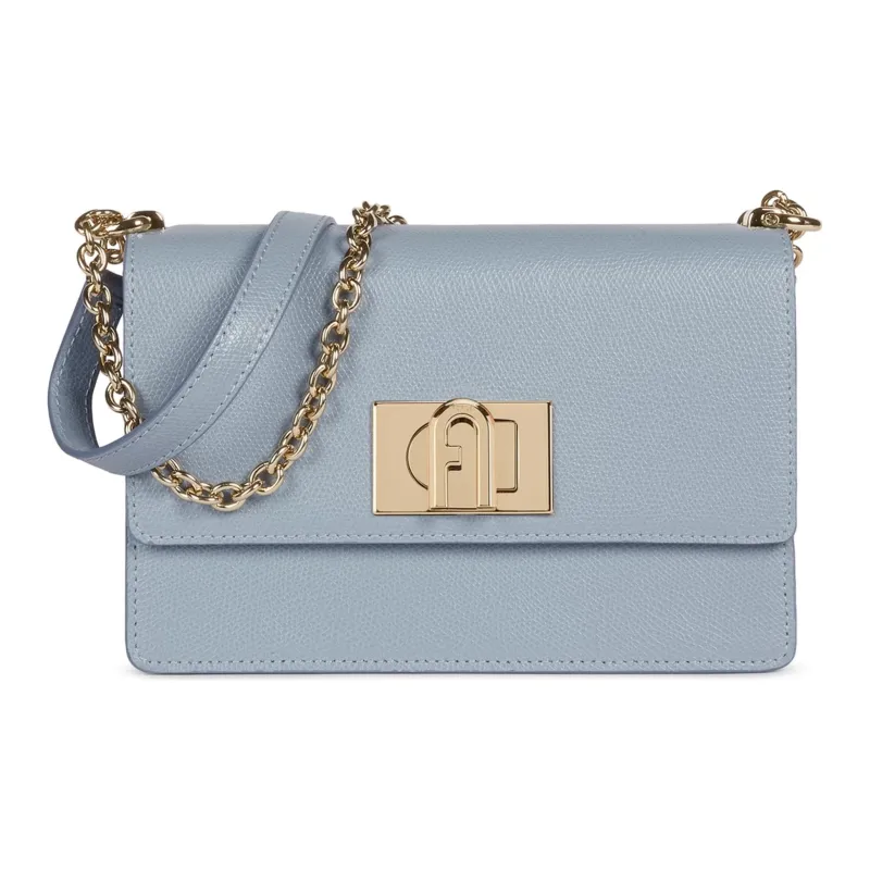 Furla 1927 Collection Leather Shoulder Bag Crossbody Bag Mini Women's Light Blue-1