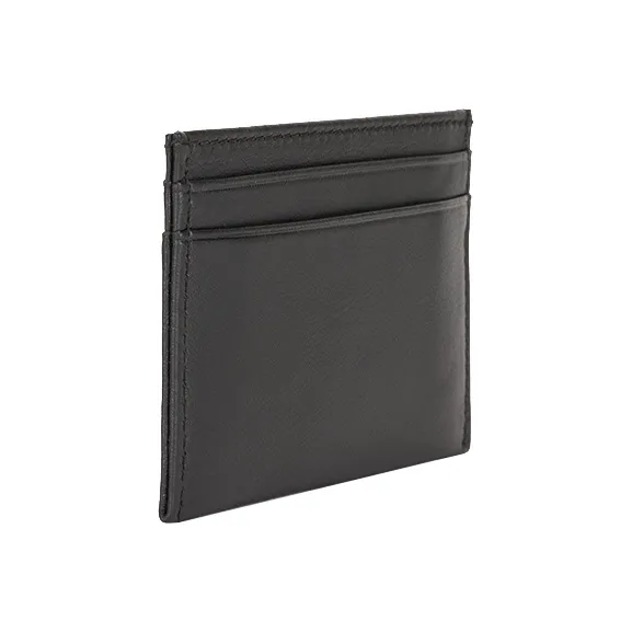 HUGO BOSS Soft Leather Card Holder Card Holder Men's Black-1