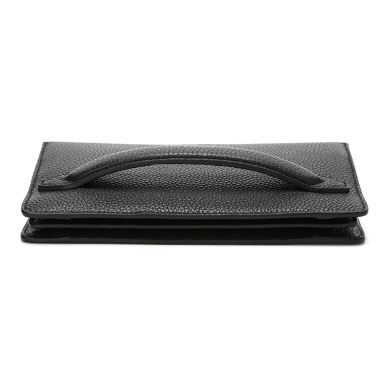 FERRAGAMO Cow Leather Clutch Men's Black-5