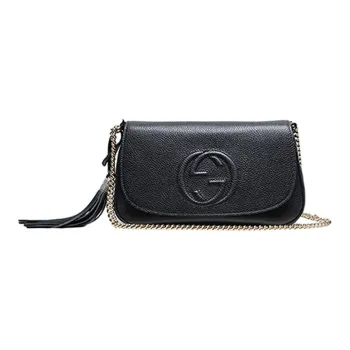 GUCCI Soho Cow Leather Shoulder Bag Crossbody Bag Regular Women's Black