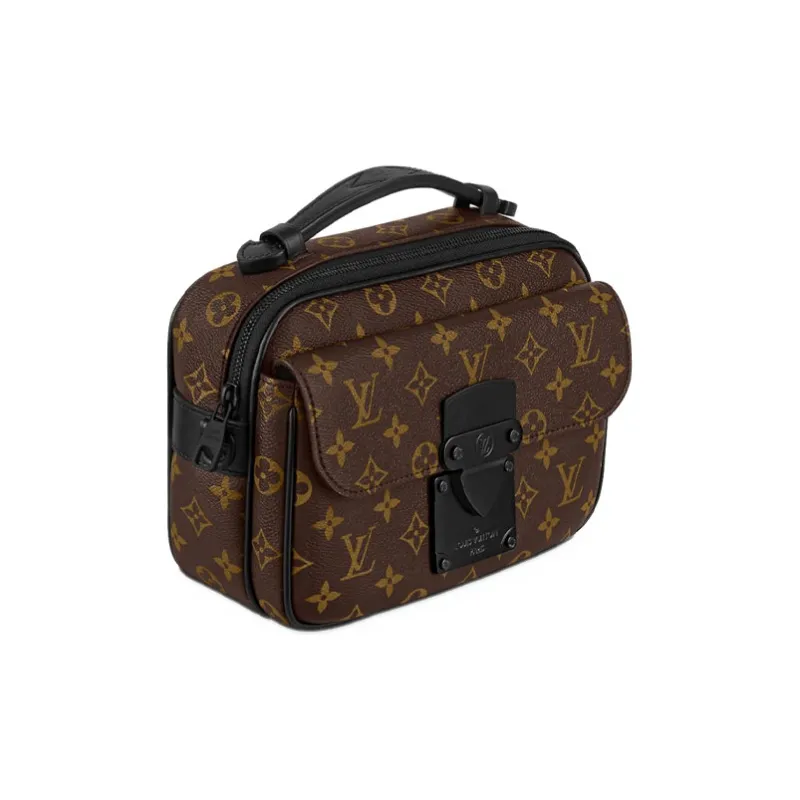 LOUIS VUITTON S Lock Messenger Monogram Macassar Brown-1